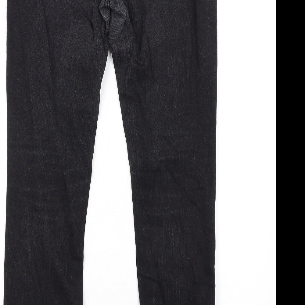H&M Womens Black Cotton Skinny Jeans Size 30 in L32 in Regular Zip - Studded Pockets