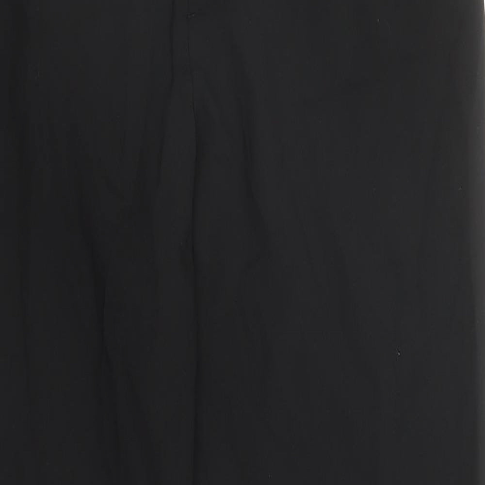 Gap Womens Black Polyester Trousers Size 10 L31 in Regular Zip - Stretch