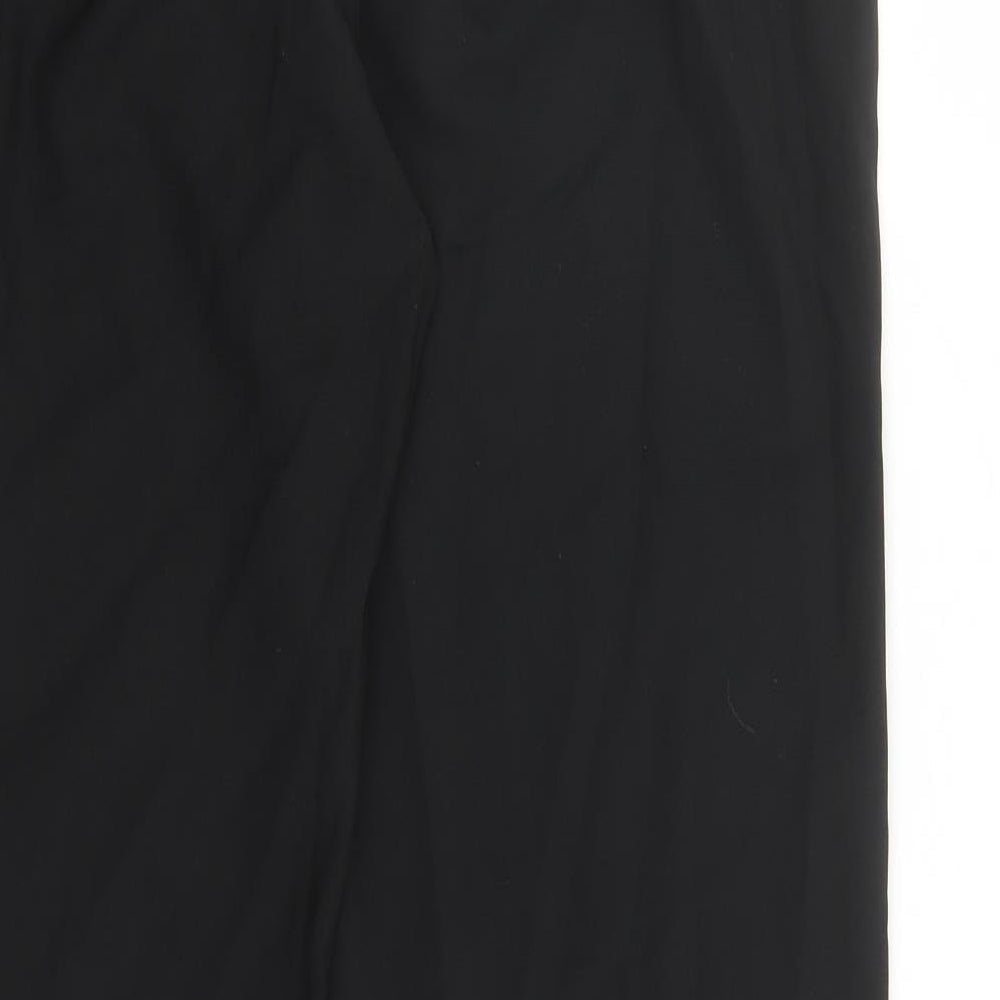 Gap Womens Black Polyester Trousers Size 10 L31 in Regular Zip - Stretch