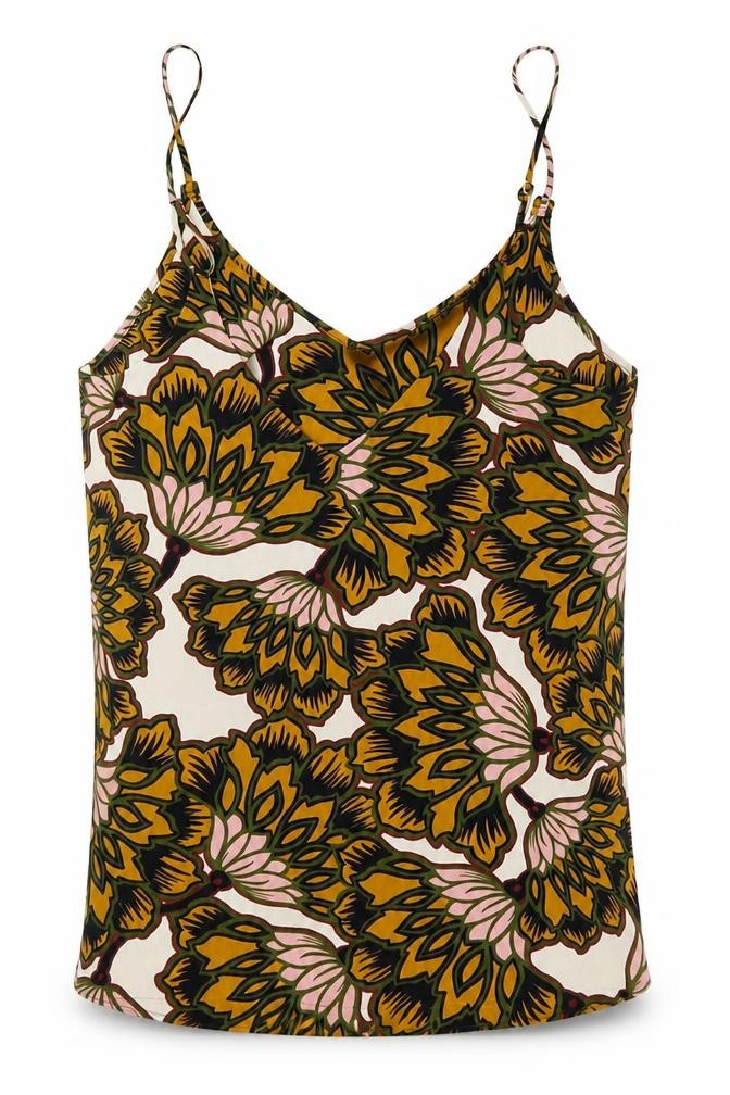 River Island Womens Multicoloured Floral Polyester Camisole Tank Size 6 V-Neck