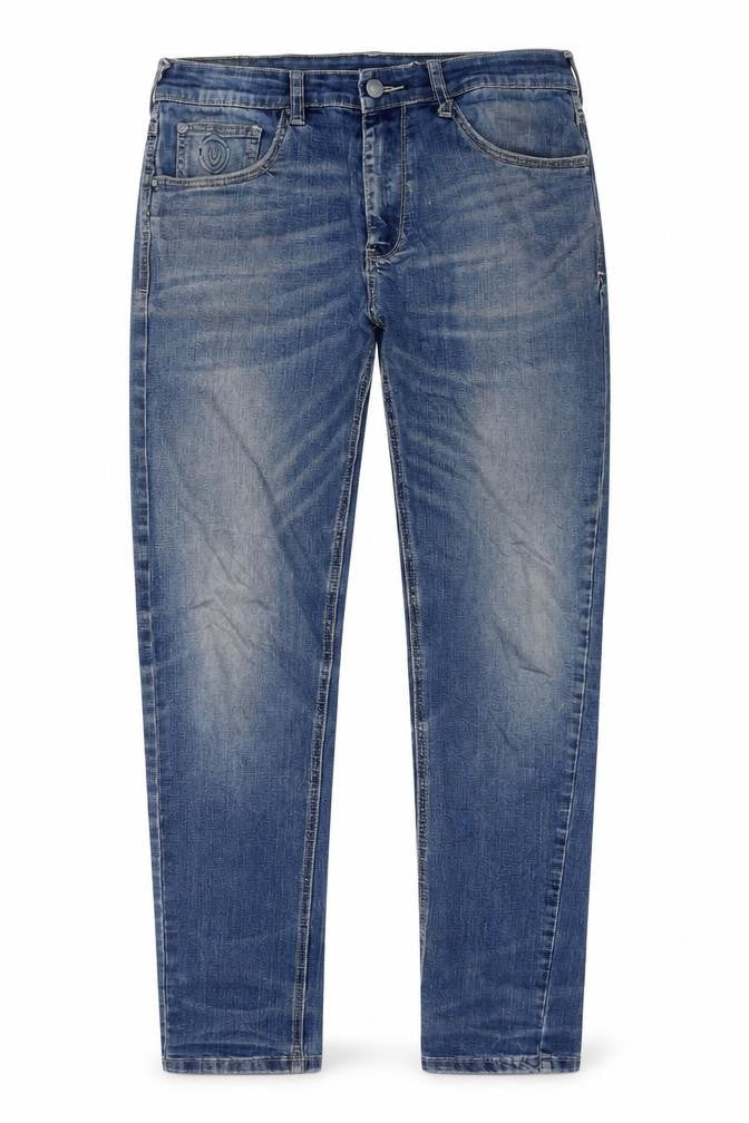 Duck and Cover Mens Blue Cotton Straight Jeans Size 32 in L34 in Regular Zip
