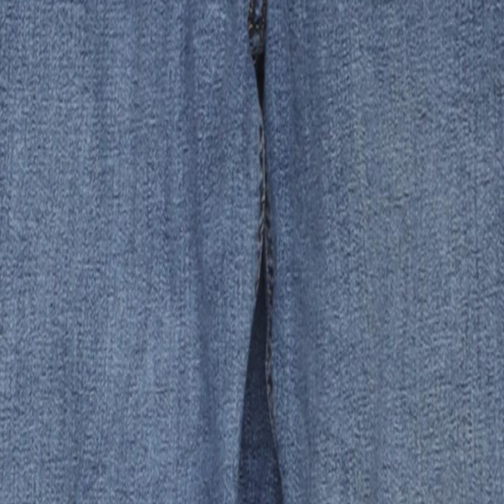 Topshop Womens Blue Cotton Skinny Jeans Size 26 in L30 in Regular Zip