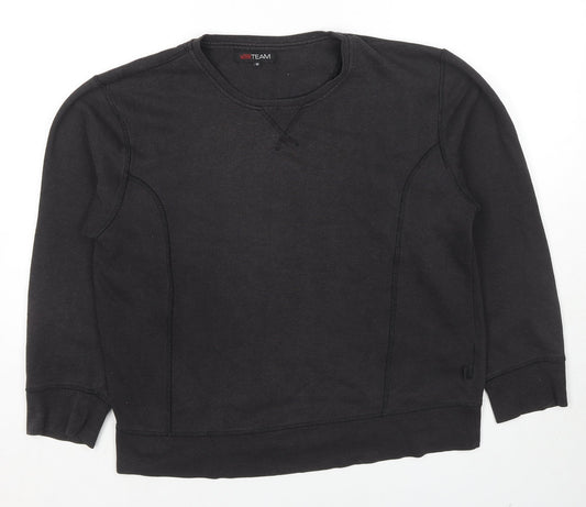USS Team Womens Black Cotton Pullover Sweatshirt Size M Pullover