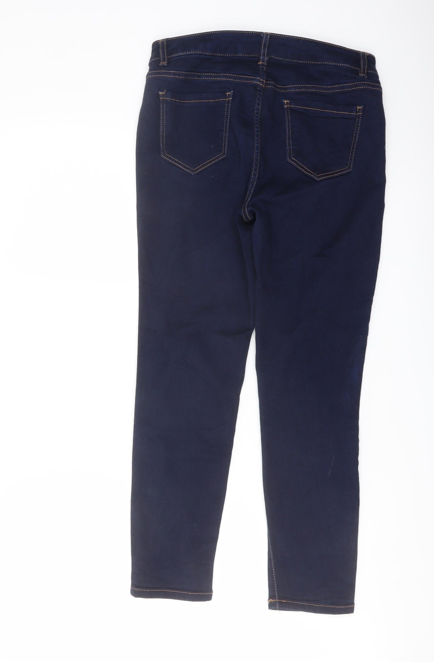 Blue Spice Womens Blue Cotton Straight Jeans Size 26 in L24 in Regular Button