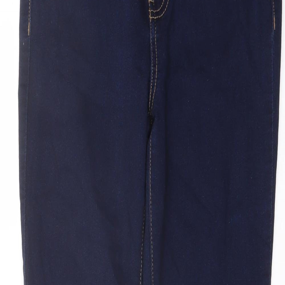 Blue Spice Womens Blue Cotton Straight Jeans Size 26 in L24 in Regular Button