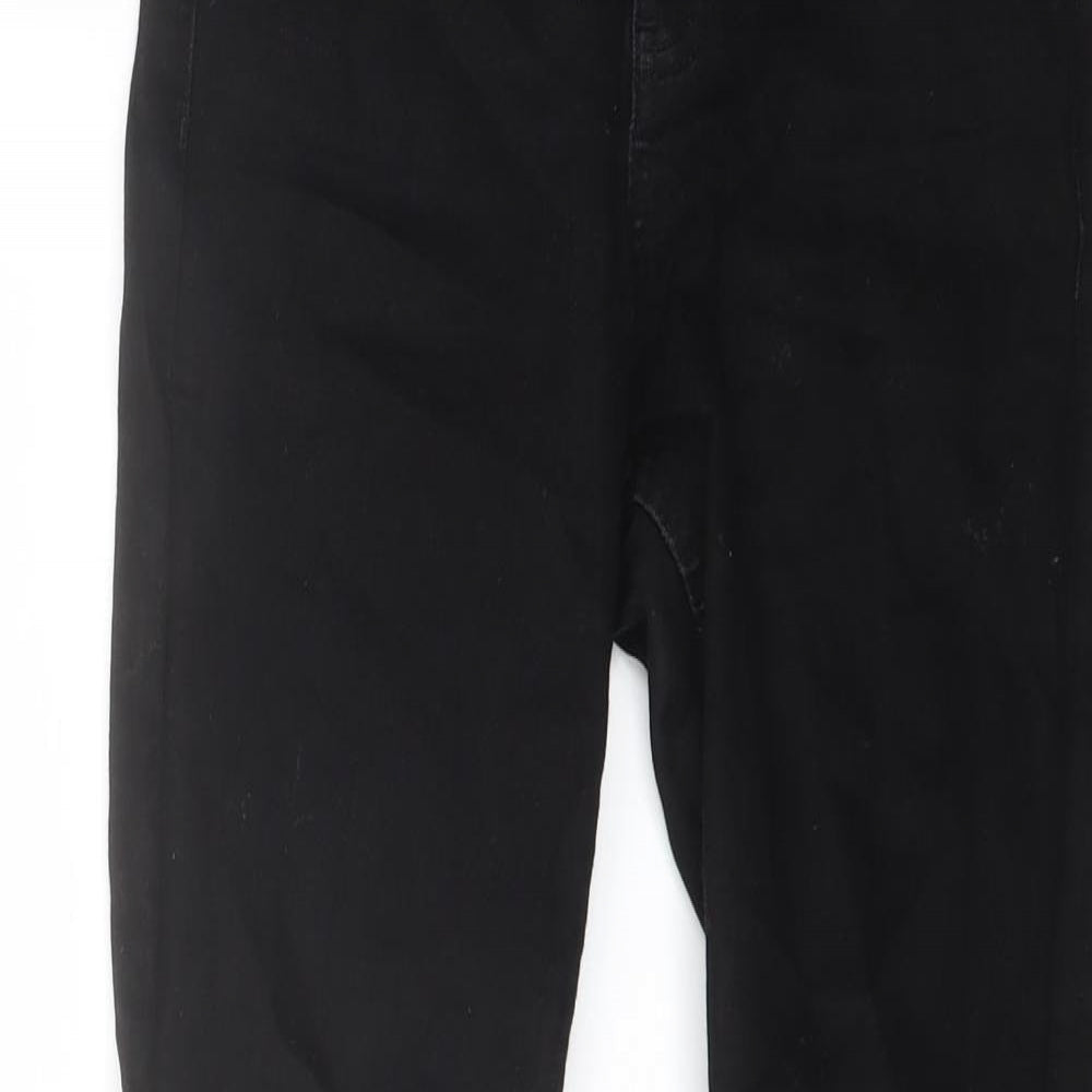 Marks and Spencer Womens Black Cotton Skinny Jeans Size 8 L26 in Regular Button