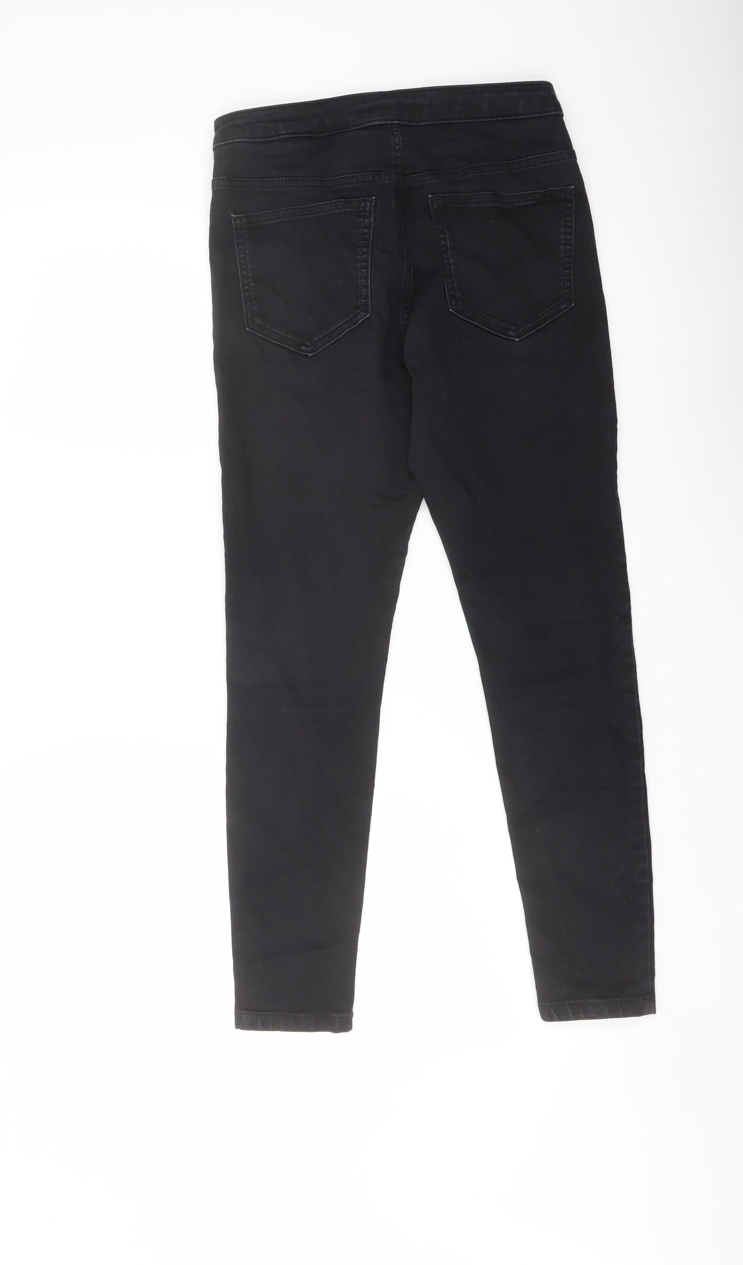 Marks and Spencer Womens Black Cotton Jegging Jeans Size 10 L26 in Regular Button
