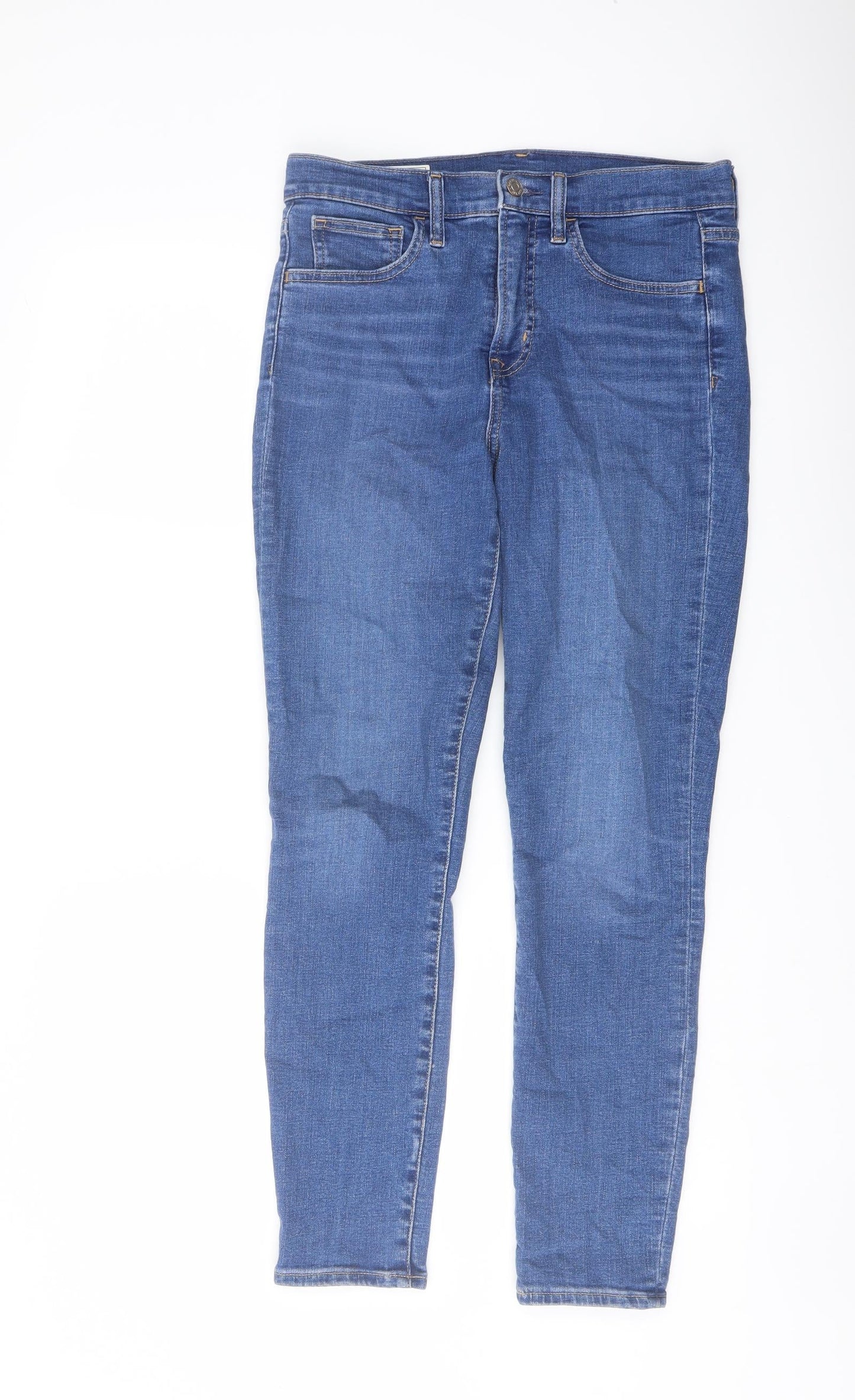 Gap Womens Blue Cotton Skinny Jeans Size 28 in L28 in Regular Button