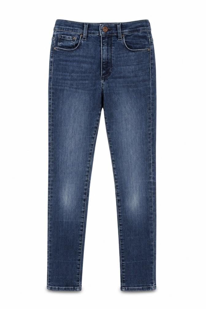 H&M Womens Blue Cotton Skinny Jeans Size 26 L28 in Regular Zip