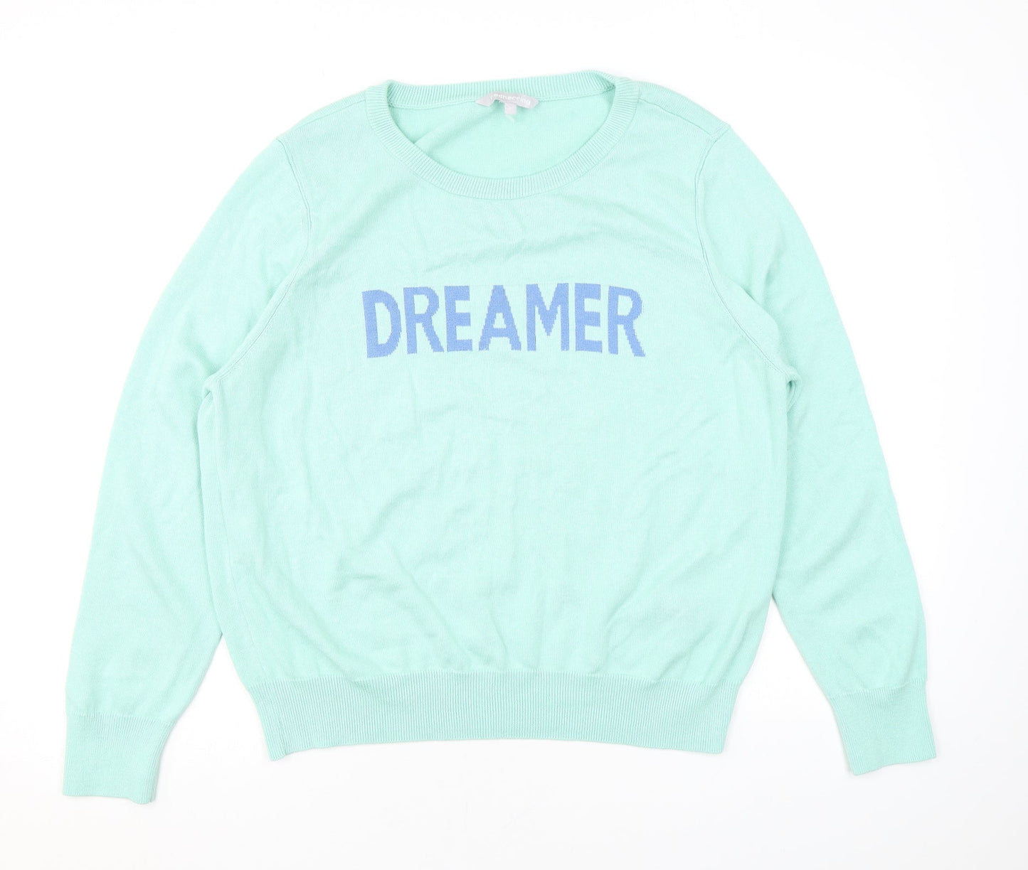 Red Herring Womens Green Round Neck Acrylic Pullover Jumper Size 18 - Dreamer