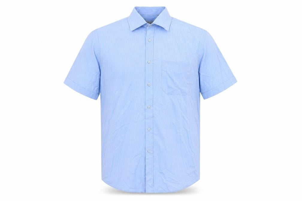 Jack Reid Mens Blue Polyester Button-Up Size 39 Collared Button