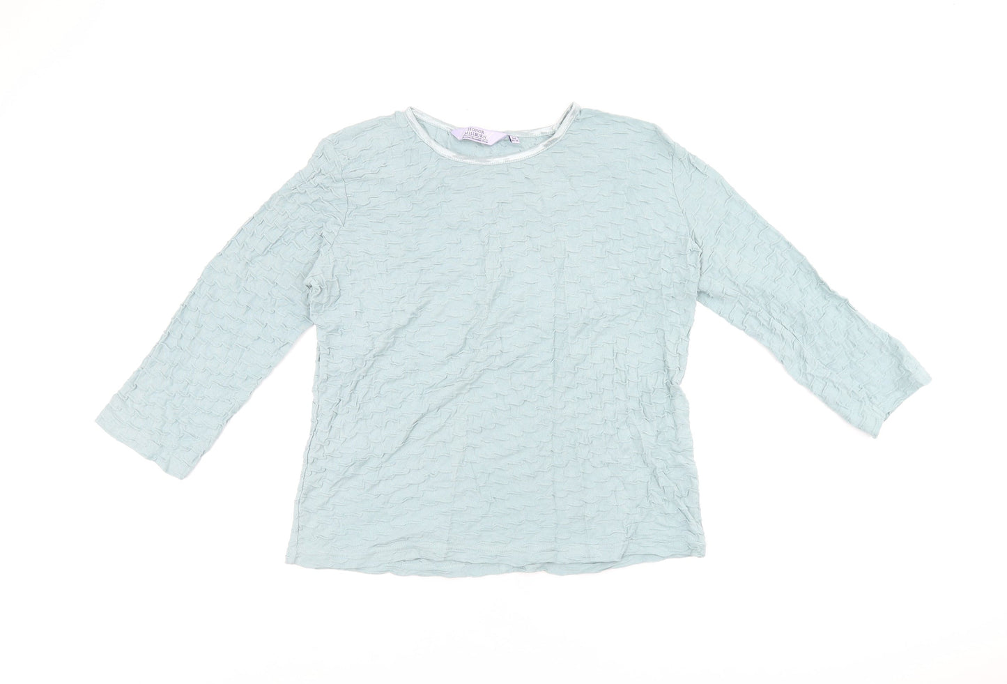 EWM Womens Blue Cotton Basic T-Shirt Size 14 Round Neck - Size 14-16