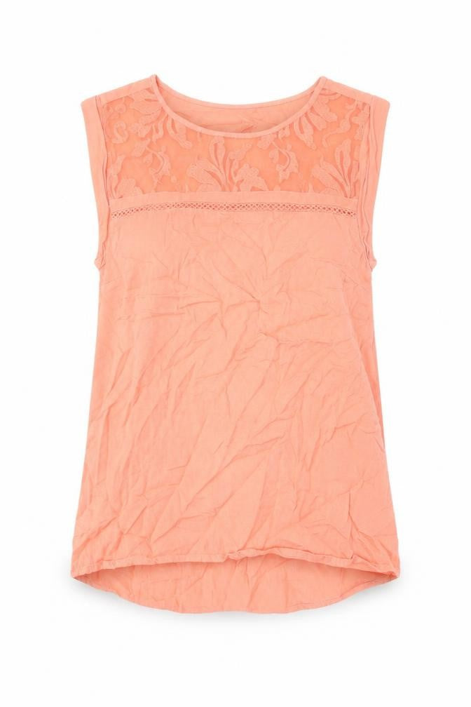 Oasis Womens Pink Viscose Basic Tank Size 8 Round Neck