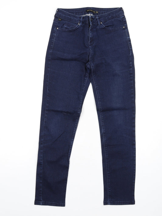 Blue 73 Womens Blue Cotton Skinny Jeans Size 10 L30 in Regular Zip