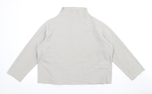 Monsoon Womens Grey Polyester Pullover Sweatshirt Size L Pullover