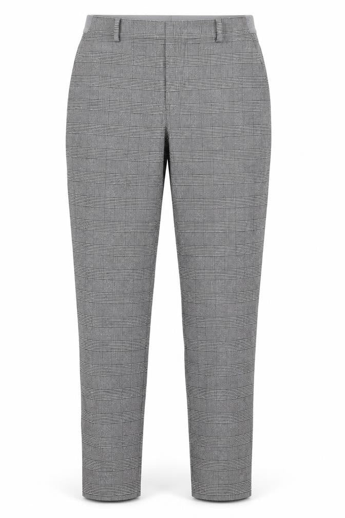 Uniqlo Womens Grey Plaid Polyester Dress Pants Trousers Size XS L28 in Regular