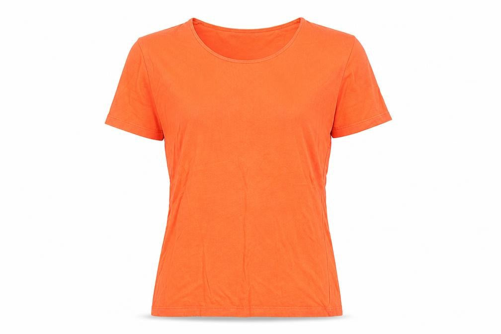Womens UK Size L Jaegar Orange Viscose T-Shirt