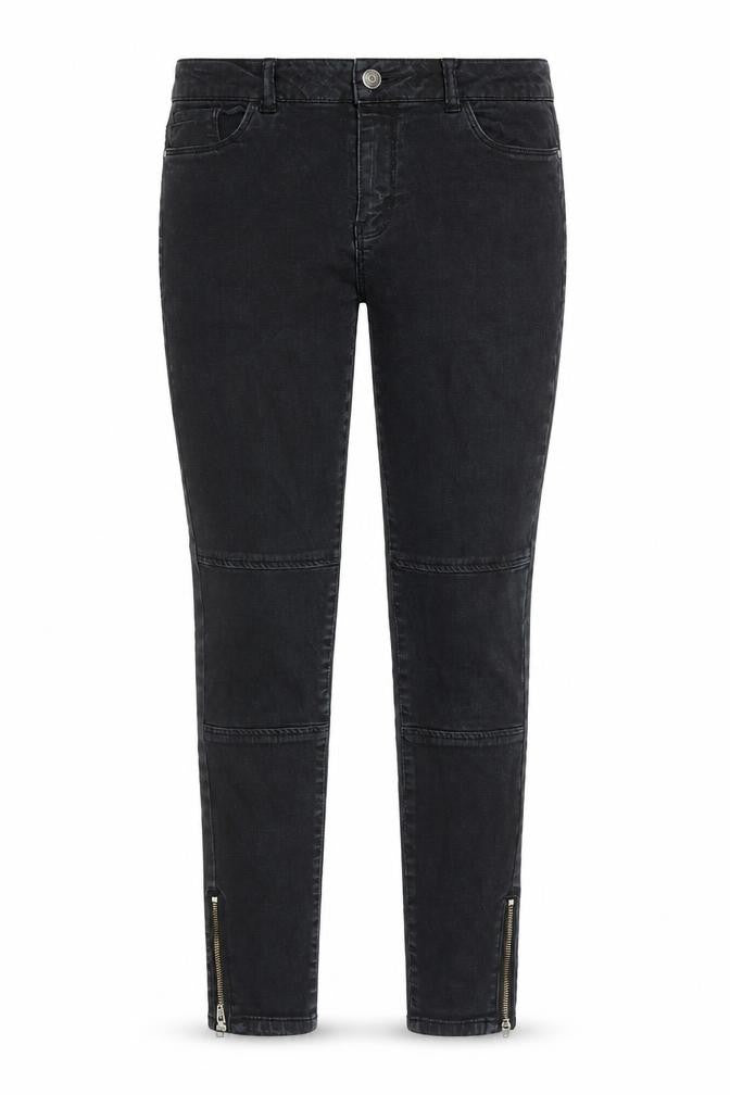VERO MODA Womens Black Cotton Skinny Jeans Size 30 in L26 in Regular Zip - Zip Detail On Ankle