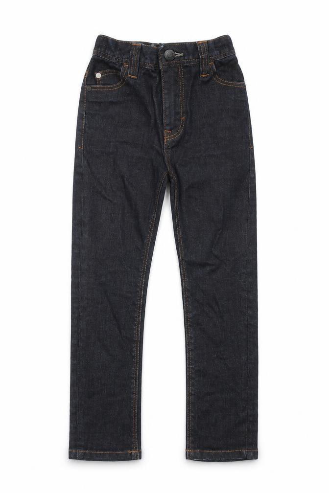 NEXT Boys Blue Cotton Skinny Jeans Size 9 Months L23 in Regular Zip - Elasticated Waist