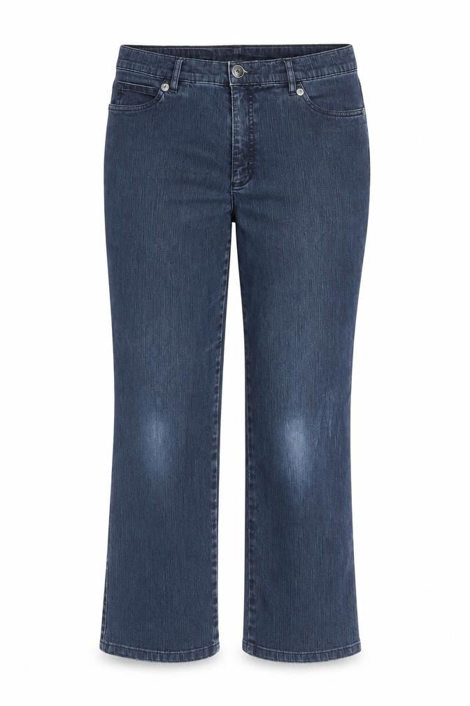 GARDEUR Womens Blue Cotton Straight Jeans Size 14 L28 in Regular Zip