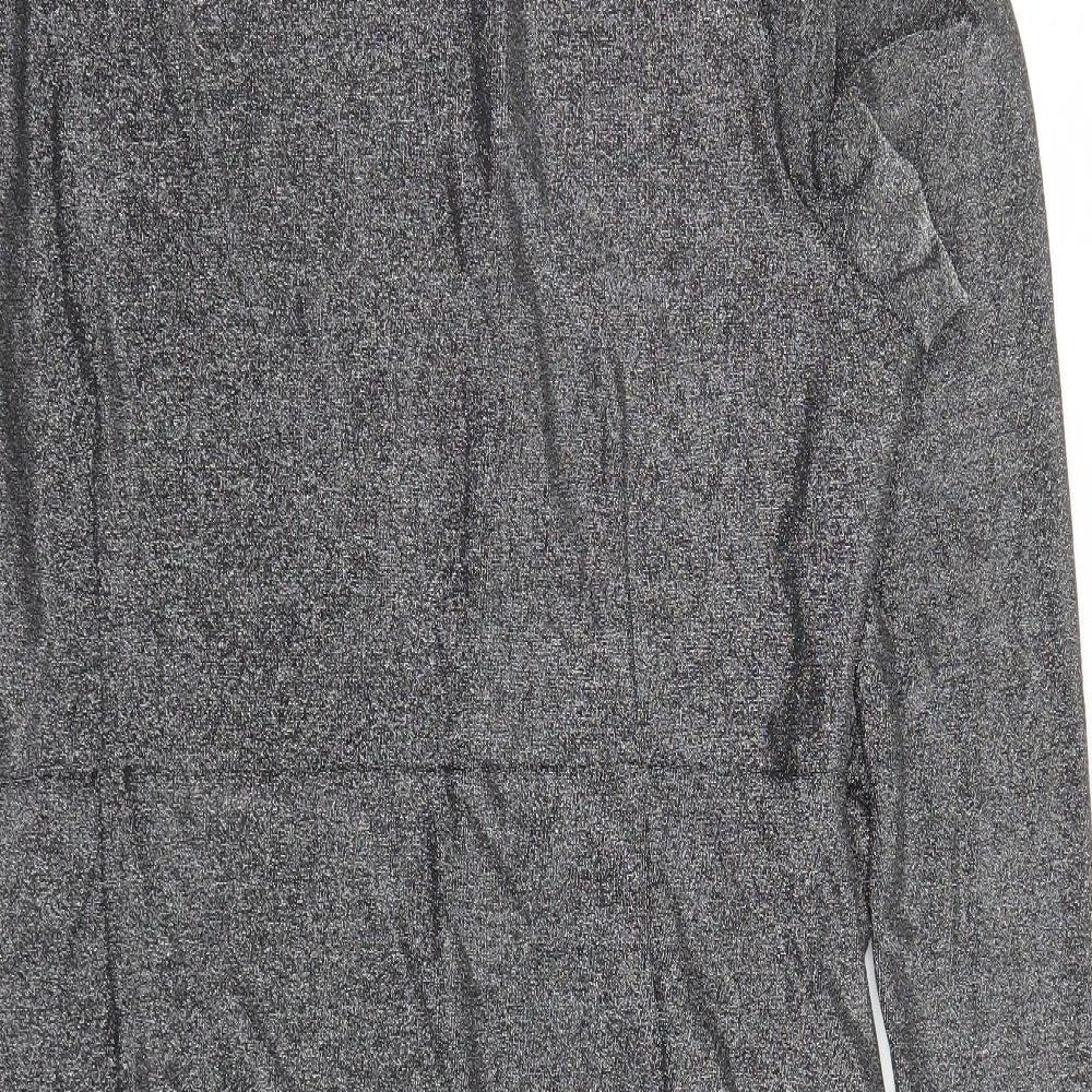 Marks and Spencer Womens Silver Polyamide A-Line Size 20 Round Neck Pullover - Shoulder Pads