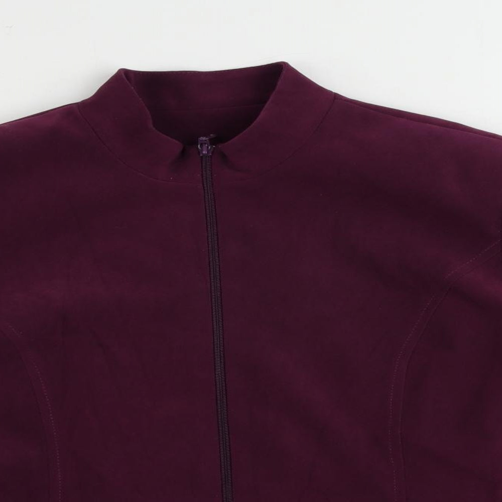 C.M.D. Womens Purple Jacket Size 12 Zip