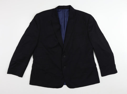 Marks and Spencer Mens Blue Polyester Jacket Suit Jacket Size 48 Regular