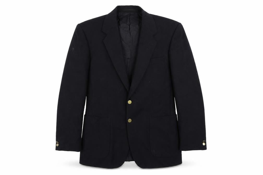 St Michael Mens Blue Polyester 3 Piece Blazer Size 40 Regular - Vintage