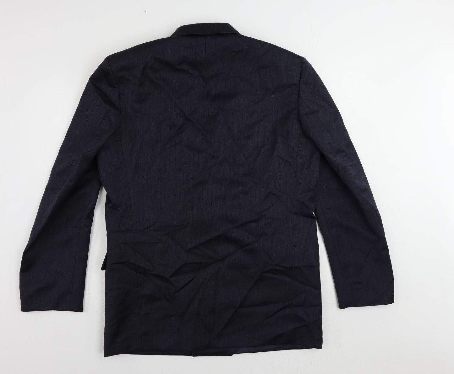 Canda Mens Blue Wool Jacket Suit Jacket Size 40 Regular