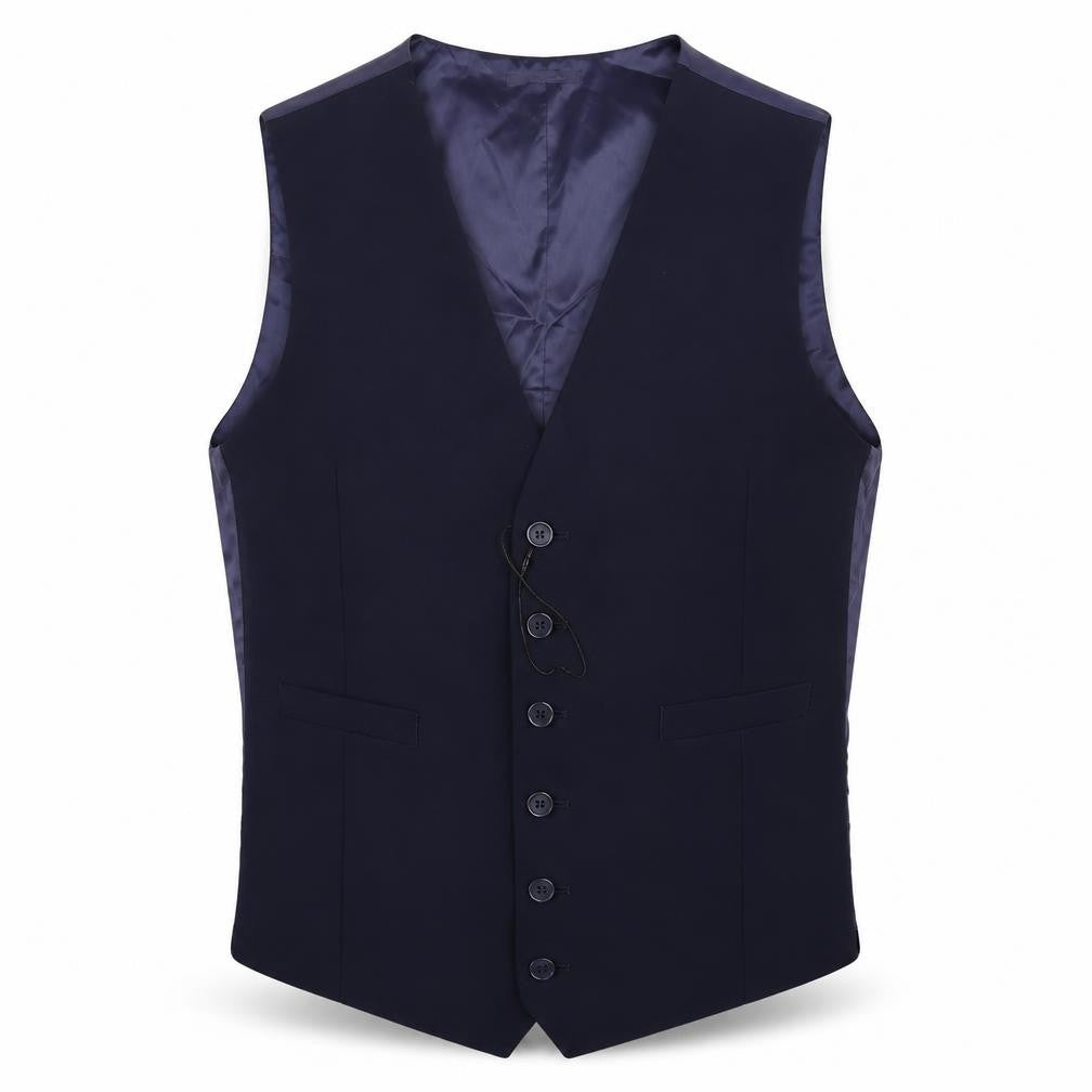 Marks and Spencer Mens Blue Wool Jacket Suit Waistcoat Size 40 Regular