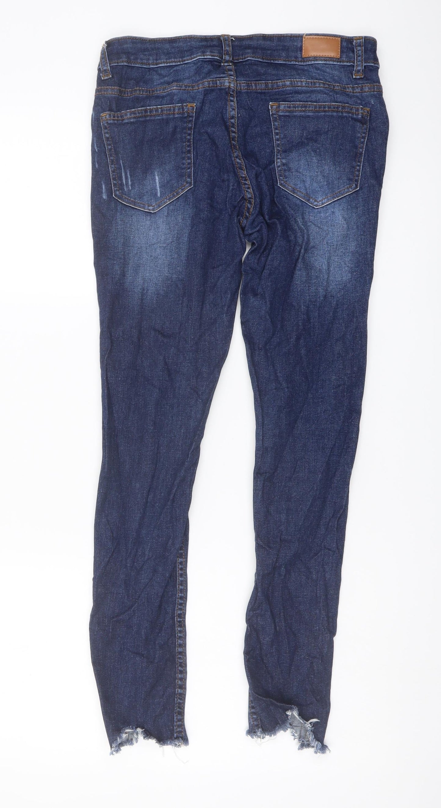 Max Womens Blue Cotton Skinny Jeans Size 28 in L26 in Regular Button