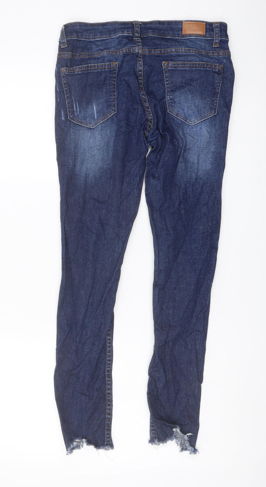 Max Womens Blue Cotton Skinny Jeans Size 28 in L26 in Regular Button