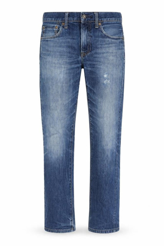 Uniqlo Mens Blue Cotton Straight Jeans Size 29 in L34 in Regular Button