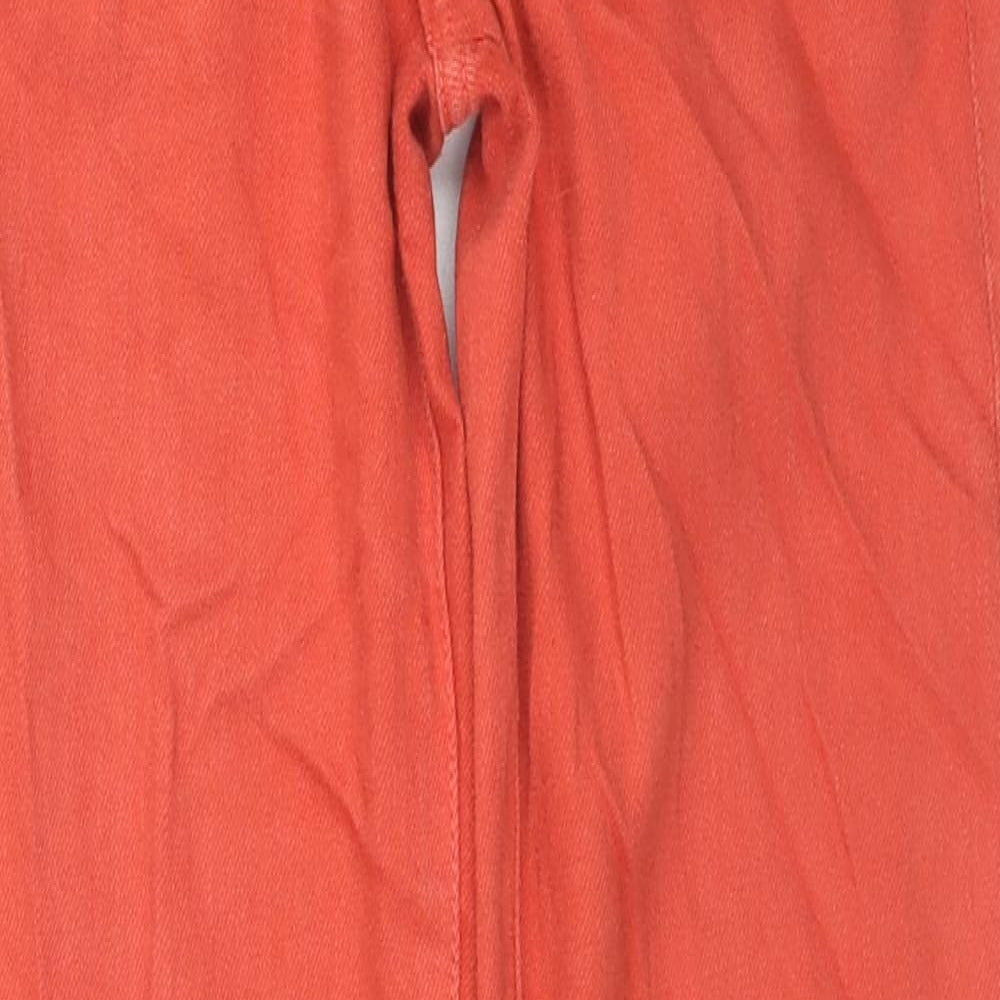 Current/Elliott Womens Orange Cotton Skinny Jeans Size 26 in L28 in Regular Zip
