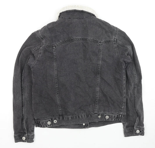 Topshop Womens Black Jacket Size 8 Button