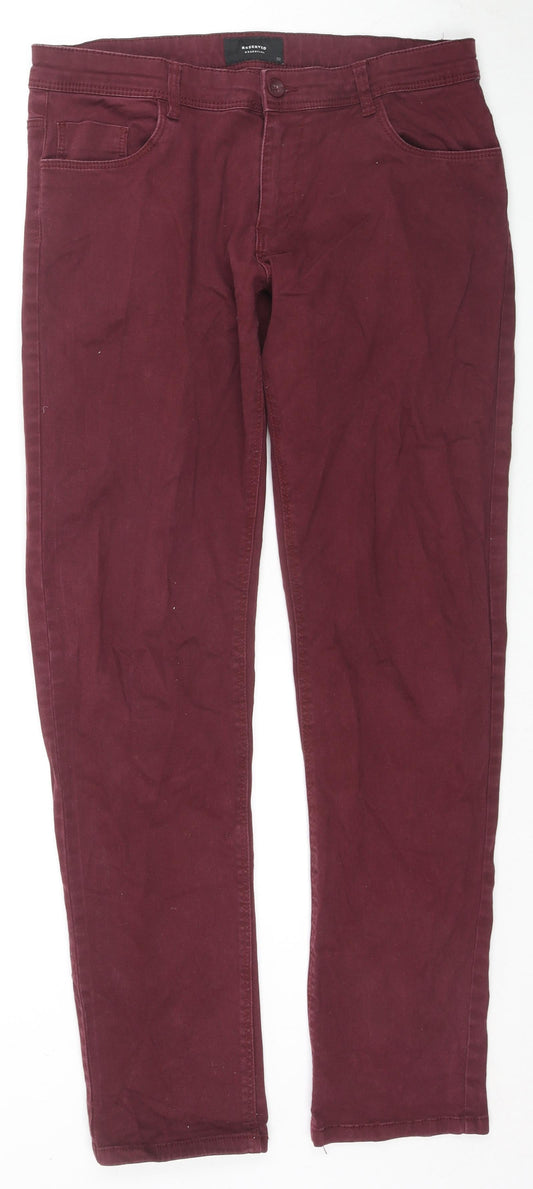 Reverse Womens Red Cotton Skinny Jeans Size 32 in L32 in Regular Zip