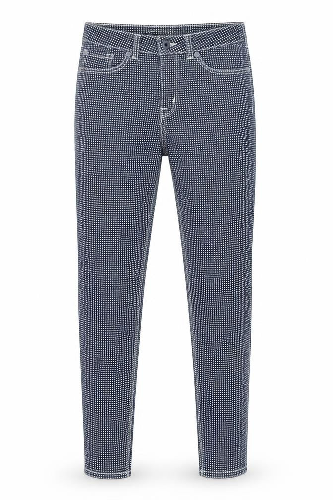 Jack Wills Womens Black Check Cotton Skinny Jeans Size 29 in L25 in Regular Zip
