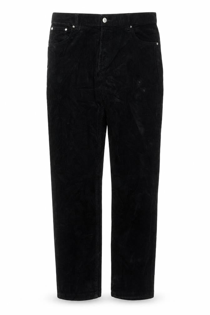 Weekday Womens Black Cotton Trousers Size 36 L30 in Regular Zip