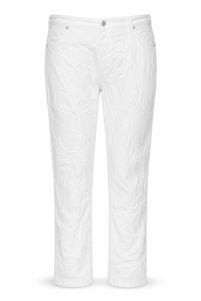 Select Womens White Cotton Straight Jeans Size 18 L26 in Regular Zip