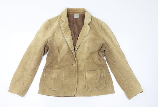 Poetry Womens Brown Cotton Jacket Blazer Size 14