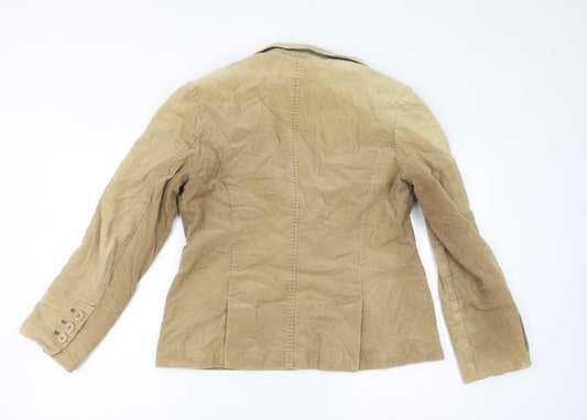 Poetry Womens Brown Cotton Jacket Blazer Size 14