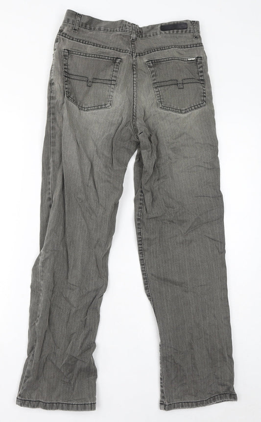 Exclusively Womens Grey Cotton Straight Jeans Size 30 in L30 in Regular Zip