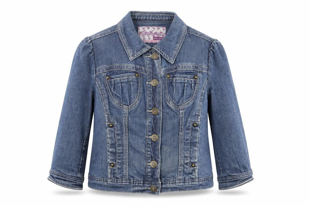 Authentic Womens Blue Jacket Size 12 Button - Pockets
