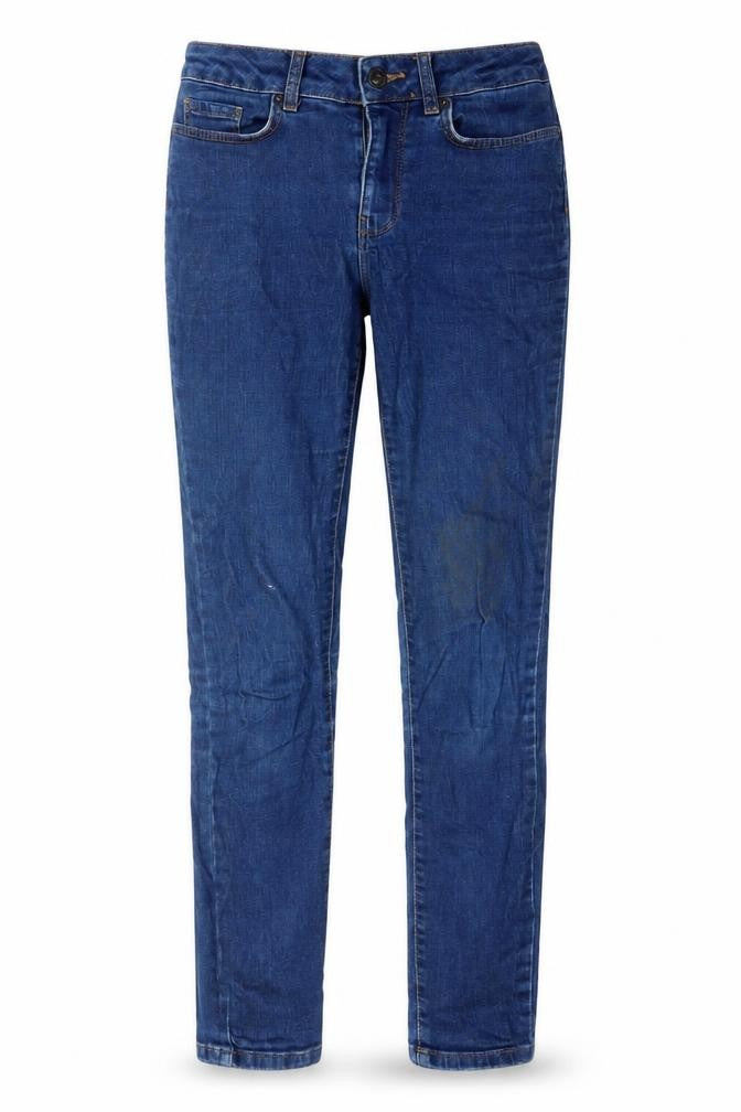 VERO MODA Womens Blue Cotton Skinny Jeans Size 26 in L36 in Regular Zip - Pockets