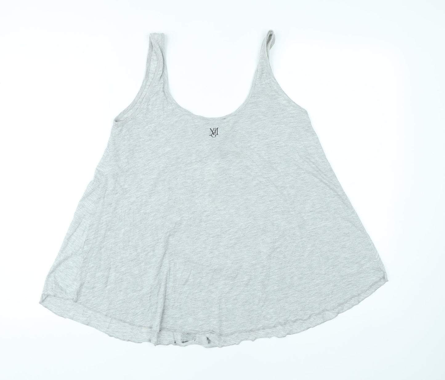 NMG Jeans Womens Grey Polyester Basic Tank Size S Scoop Neck - Photo Prints