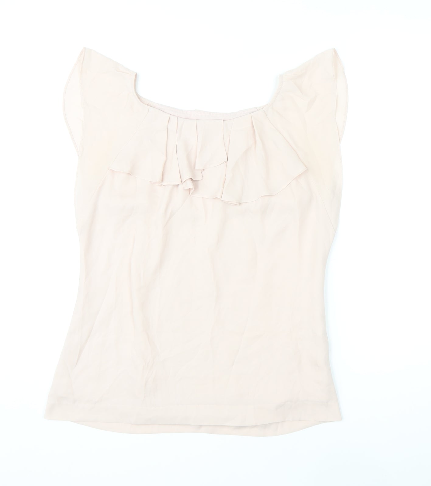 Monsoon Womens Pink Polyester Basic Tank Size 10 Round Neck