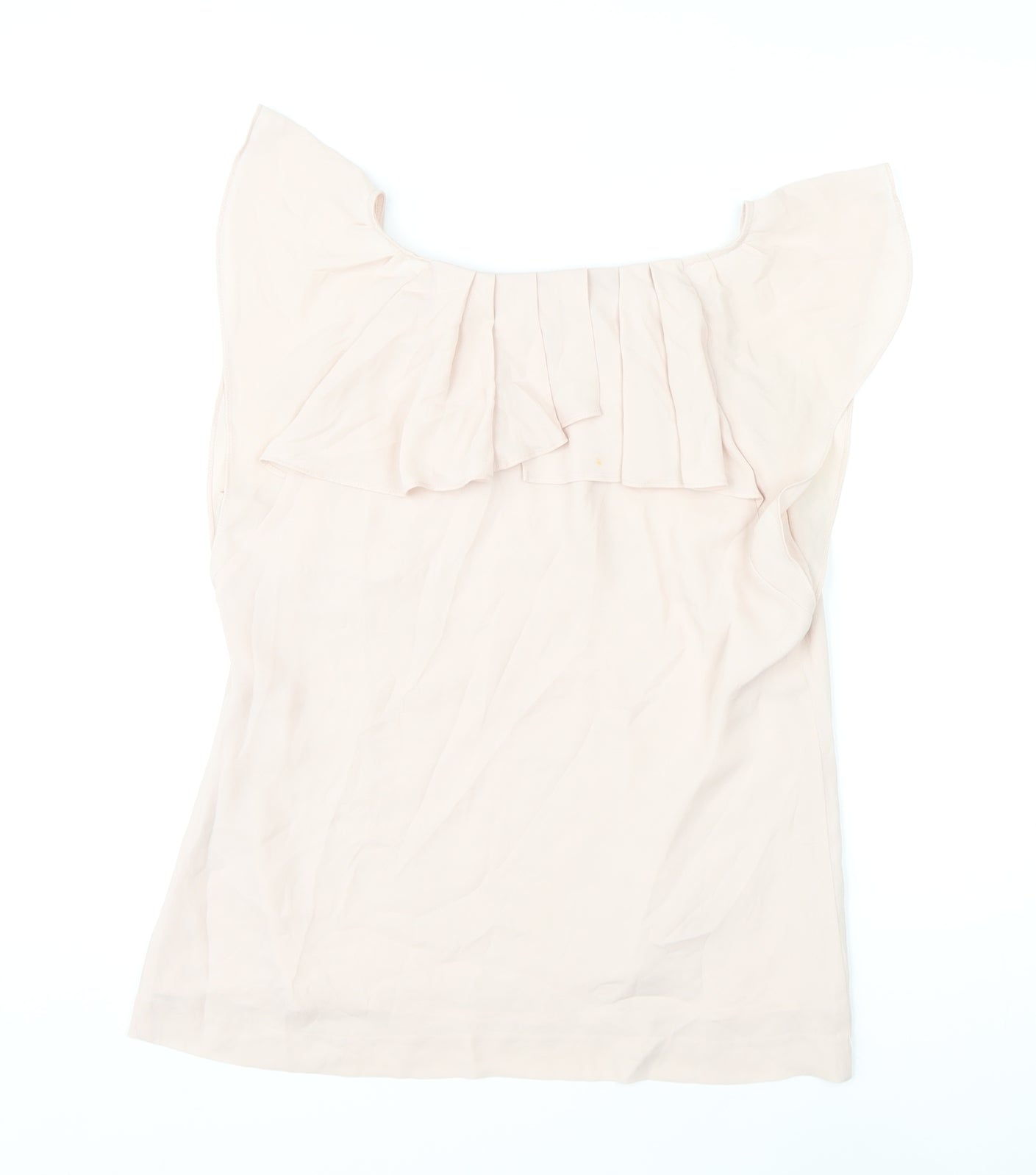 Monsoon Womens Pink Polyester Basic Tank Size 10 Round Neck