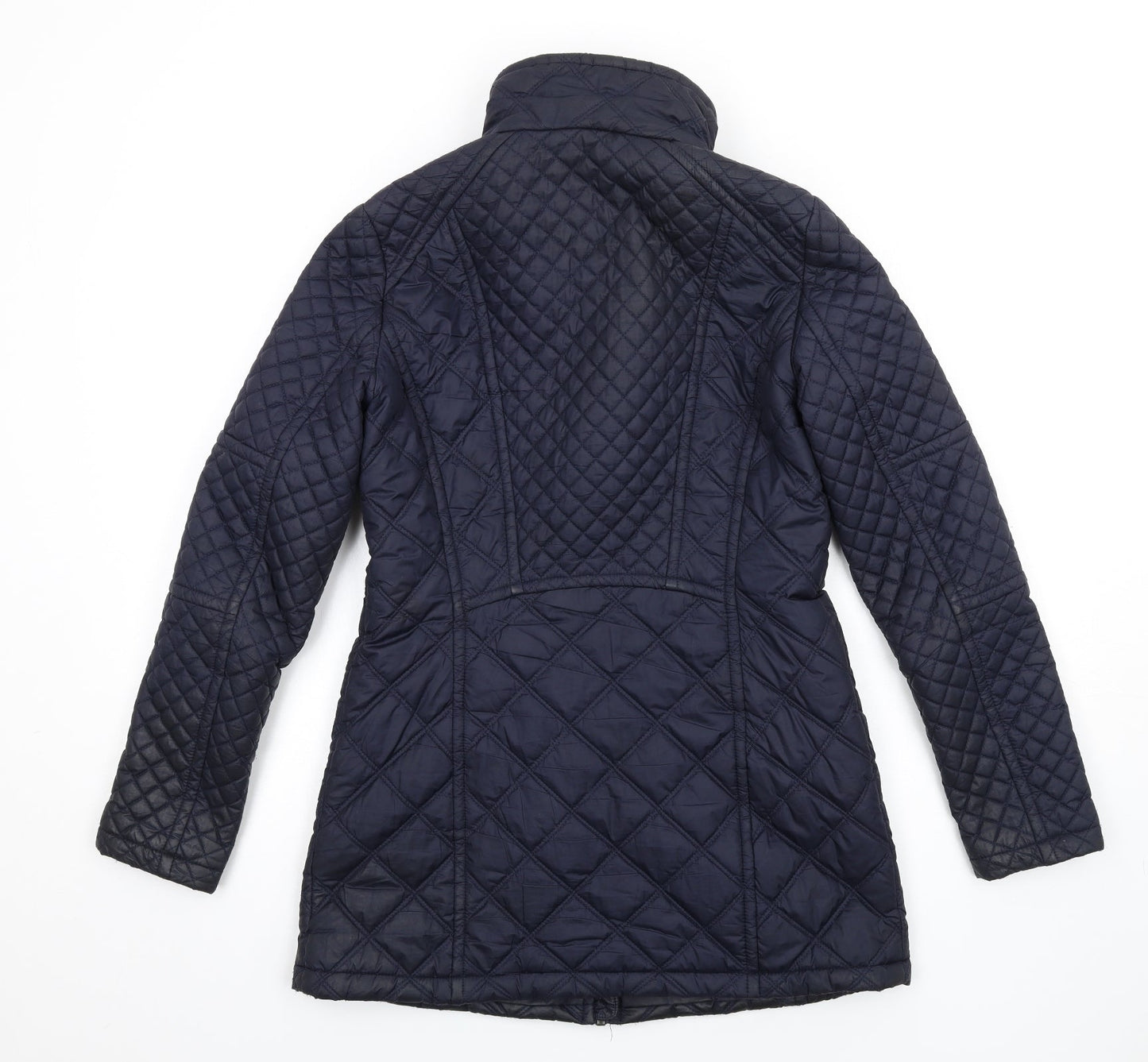 Marc New York Womens Blue Quilted Coat Size S Zip