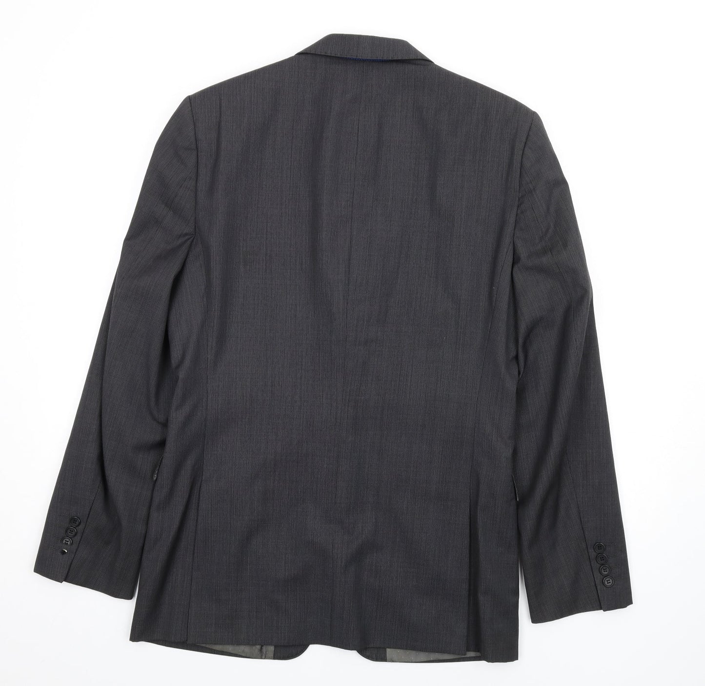 French Connection Mens Grey Wool Jacket Blazer Size 44 Regular