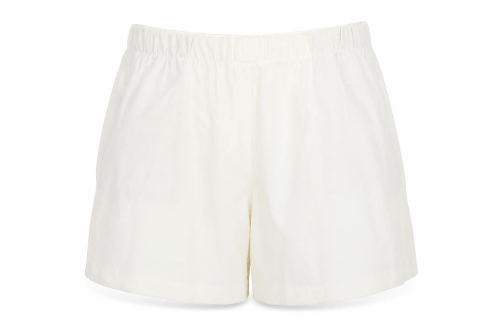 Marks and Spencer Womens Ivory Polyester Bermuda Shorts Size 20 L5 in Regular - Elasticated Waist